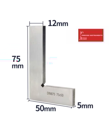 PRECISO - ESQUADRO 75 X 50 MM PRECISO - ESQUADRO 75 X 50 MM