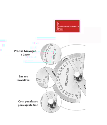 PRECISO - TRANSFERIDOR DE GRAUS COM RÉGUA - 90 X 150 MM PRECISO - TRANSFERIDOR DE GRAUS COM RÉGUA - 90 X 150 MM