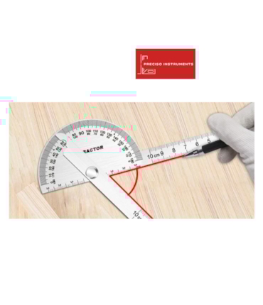PRECISO - TRANSFERIDOR DE GRAUS COM RÉGUAS - 90 X 150 MM PRECISO - TRANSFERIDOR DE GRAUS COM RÉGUAS - 90 X 150 MM