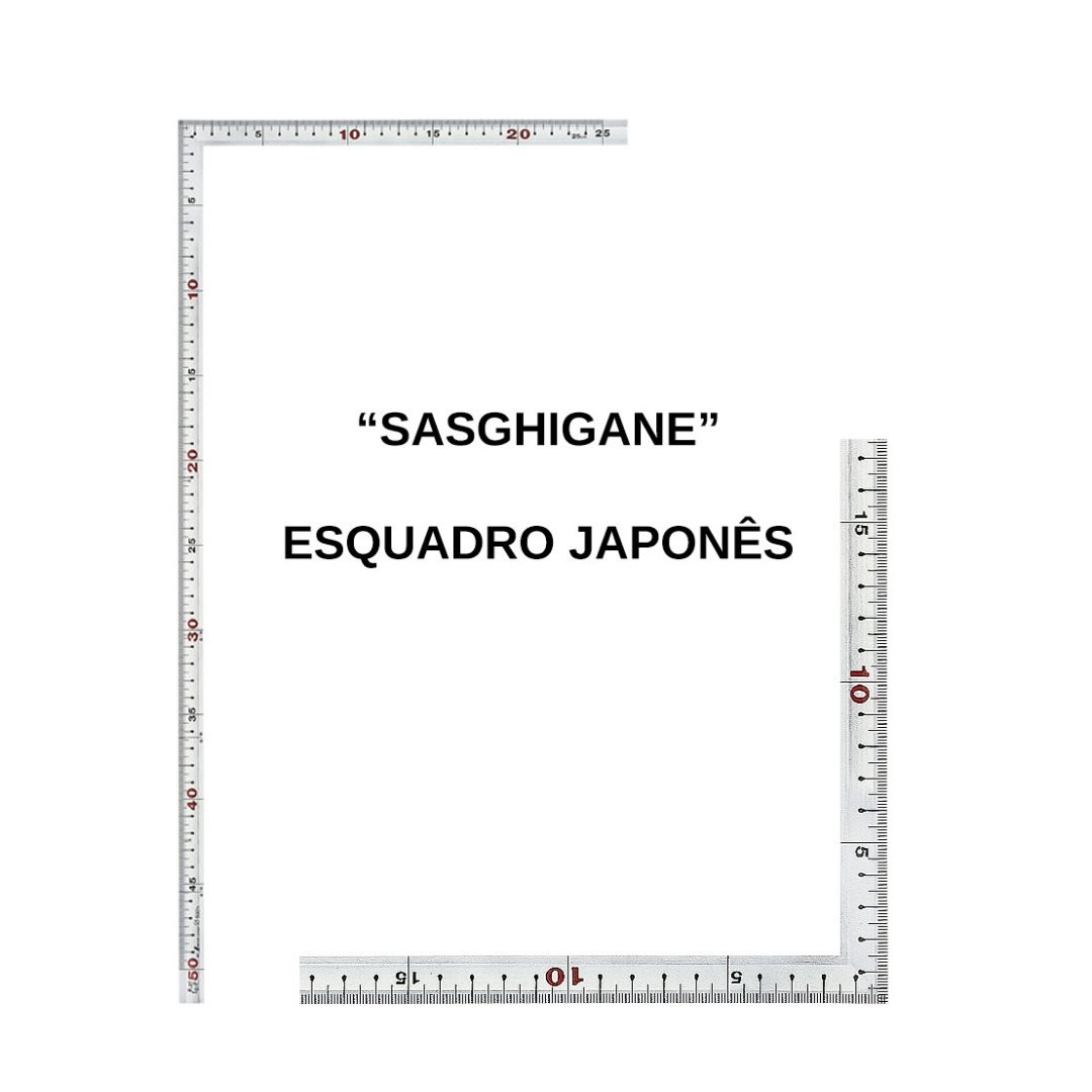 SASHIGANE - ESQUADRO CARPINTEIRO JAPONÊS - 50 X 25 CM - MÉTRICO