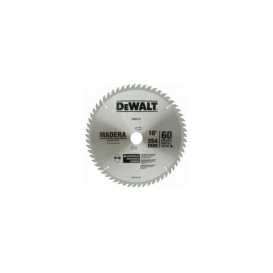 SERRA DE VÍDEA DEWALT PARA MADEIRA 10 COM 60 DENTES - DW03120