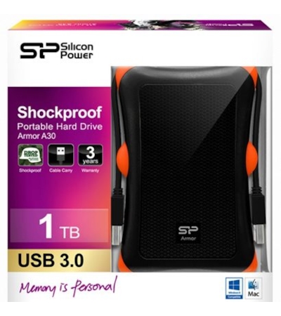 SILICON POWER HD PORTÁTIL EXTERNO - ANTI-CHOQUE - 1 TB - USB 3