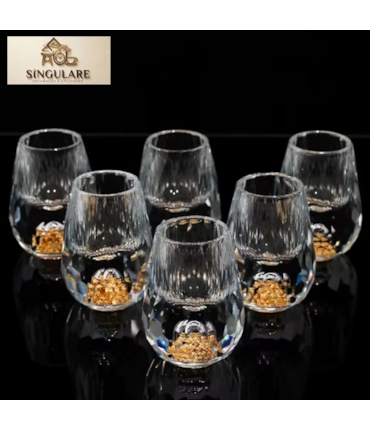 SINGULARE - 6 COPOS PARA SHOT E DRINK LAPIDADO