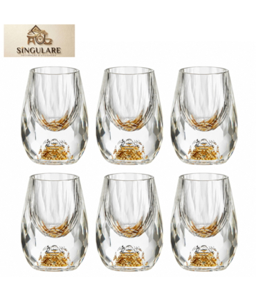 SINGULARE - 6 COPOS PARA SHOT E DRINK LAPIDADO