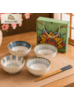SINGULARE - CONJUNTO DE 4 TIGELAS ESTILO ORIENTAL BOÊMIO - TABLE WARE V1