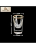 SINGULARE - COPO DE CRISTAL PARA LICOR 15 ML COM BORDA DOURADA