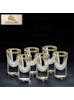 SINGULARE - COPO DE CRISTAL PARA LICOR 15 ML COM BORDA DOURADA
