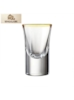 SINGULARE - COPO DE CRISTAL PARA LICOR 15 ML COM BORDA DOURADA