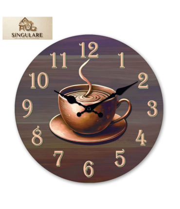 SINGULARE - RELÓGIO DE MADEIRA MODERNO DE PAREDE