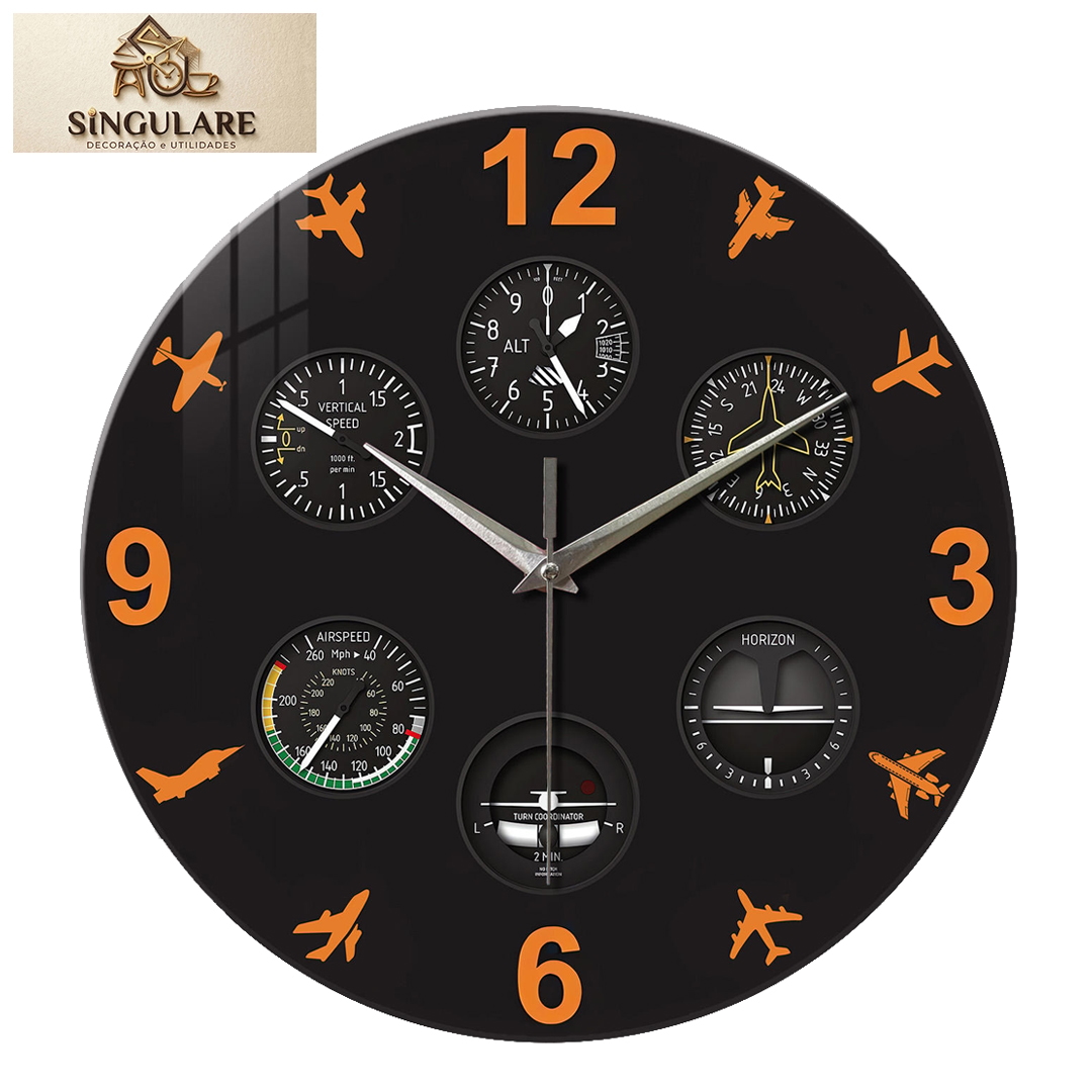 SINGULARE - RELÓGIO MODERNO DE PAREDE - AIR CONTROL - BL138