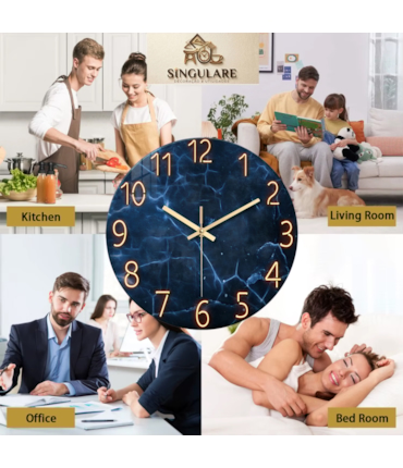 SINGULARE - RELÓGIO MODERNO DE PAREDE - AURORA AZUL - BL225
