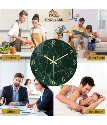 SINGULARE - RELÓGIO MODERNO DE PAREDE - FLORESTA GOLD - BL184
