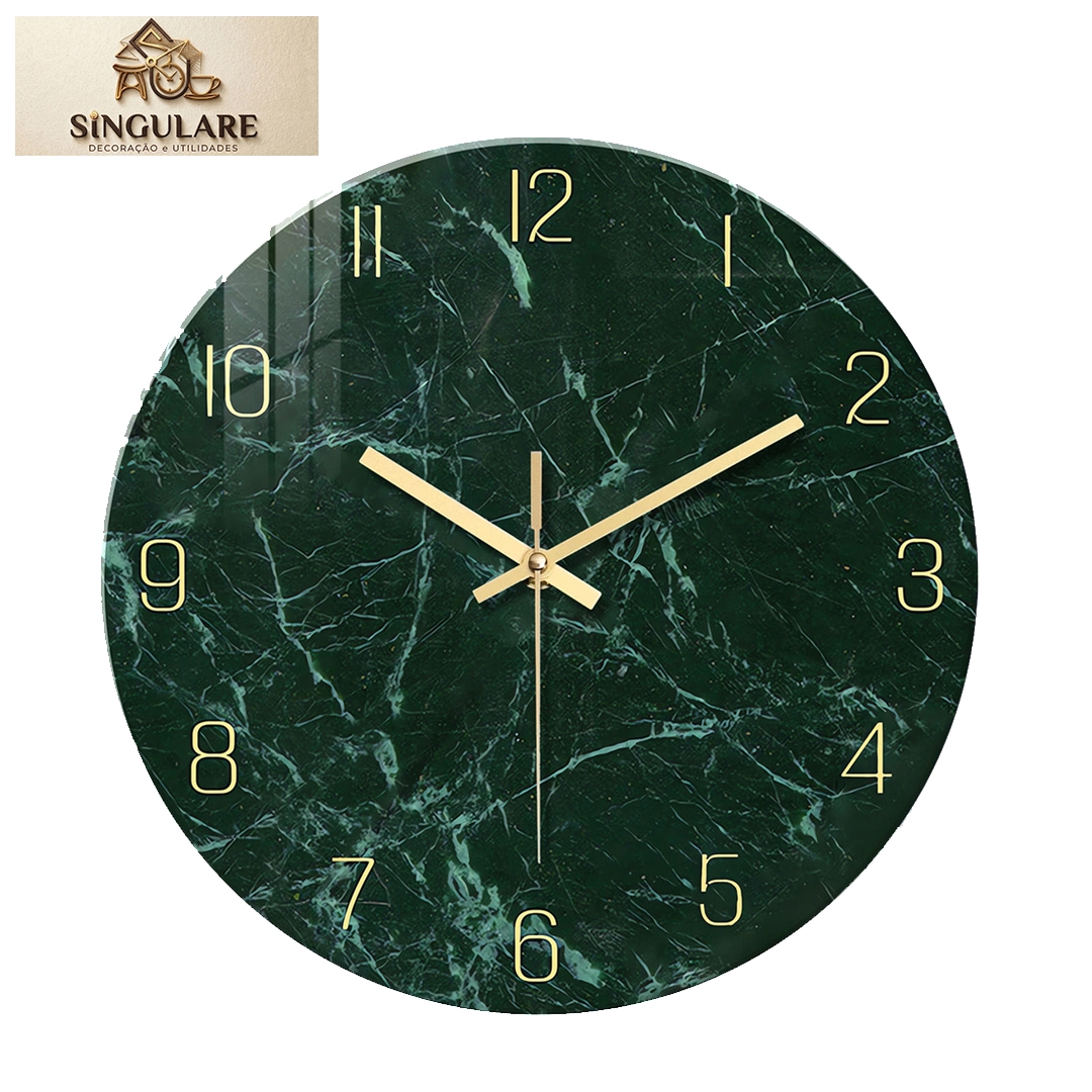SINGULARE - RELÓGIO MODERNO DE PAREDE - FLORESTA GOLD - BL184