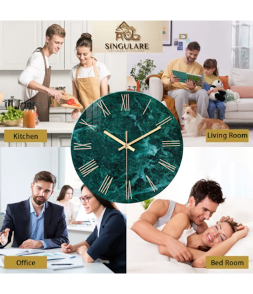 SINGULARE - RELÓGIO MODERNO DE PAREDE - JADE IMPERIAL - BL183