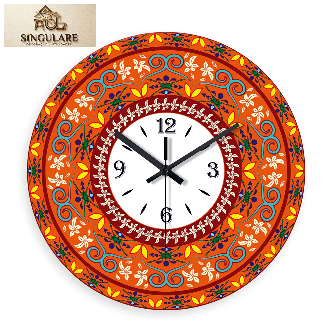 SINGULARE - RELÓGIO MODERNO DE PAREDE - MANDALA SOLAR - BL230