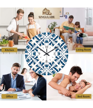 SINGULARE - RELÓGIO MODERNO DE PAREDE - ROYAL BLUE - BL233