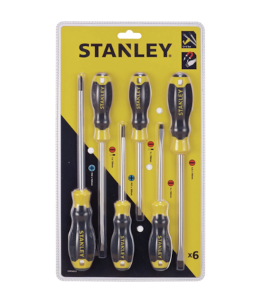STANLEY - CONJUNTO DE CHAVES DE FENDA E PHILLIPS - 6 PEÇAS STANLEY - CONJUNTO DE CHAVES DE FENDA E PHILLIPS - 6 PEÇAS