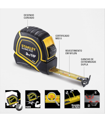 STANLEY - TRENA PROFISSIONAL - 3 METROS