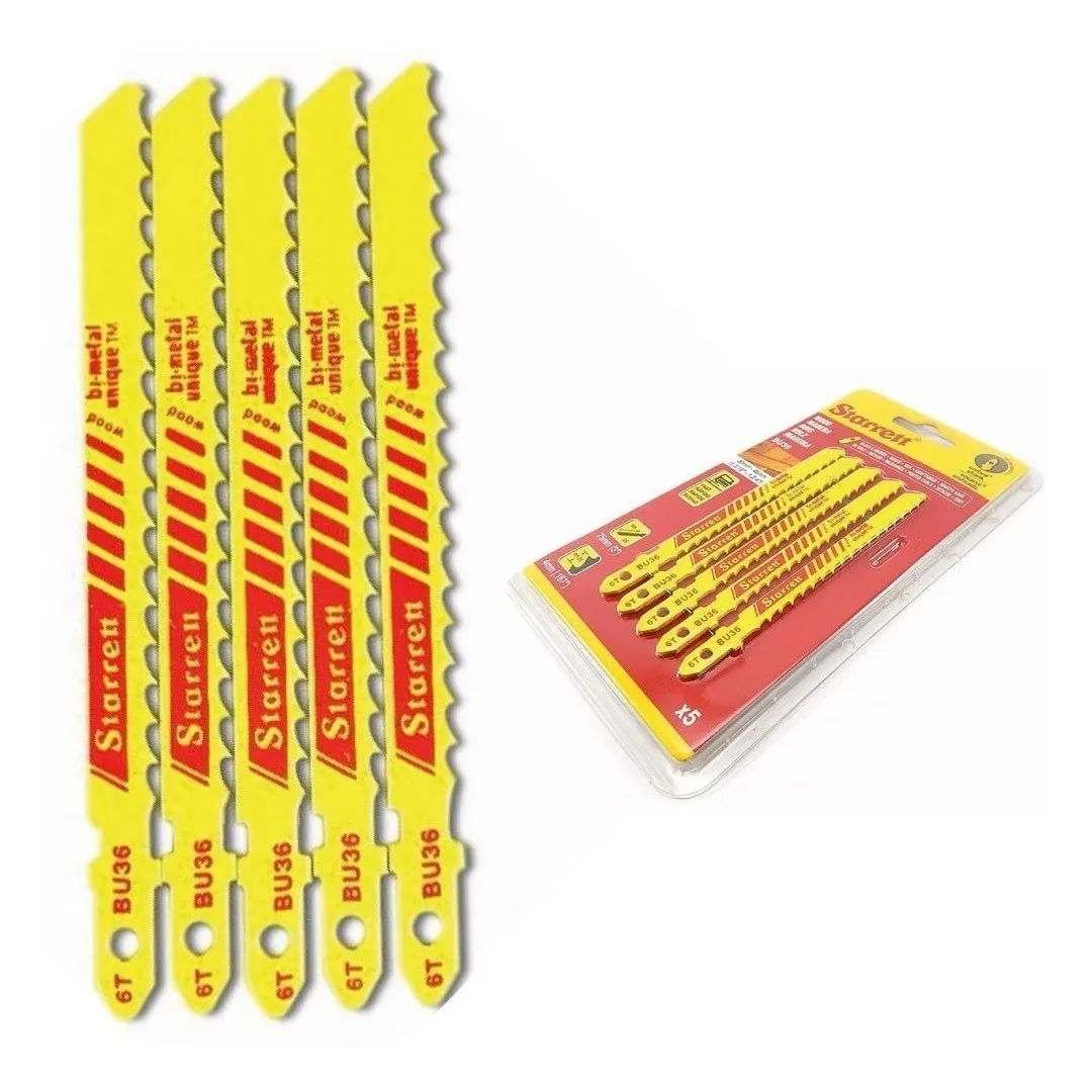 STARRETT - JOGO COM 5 LÂMINAS BIMETAL PARA SERRA TICO-TICO - BU36
