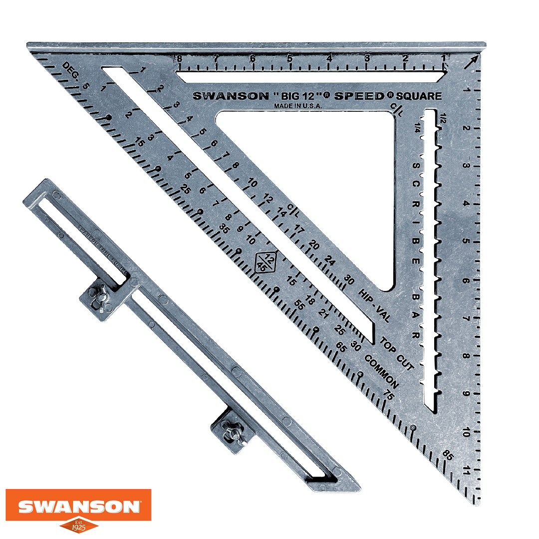 SWANSON - ESQUADRO 12 POLEG. COM SUPORTE