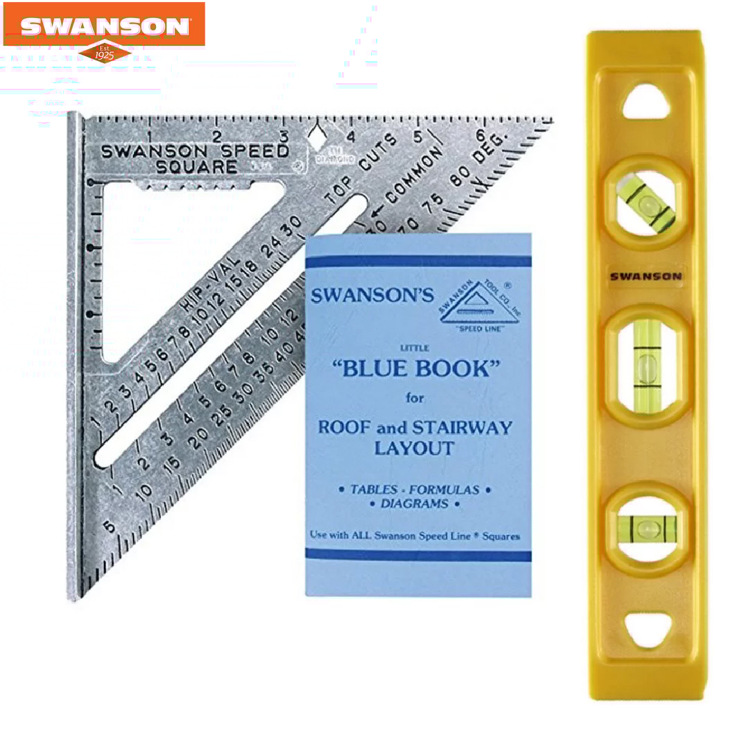 SWANSON - ESQUADRO 7 POLEGADAS COM BLUE BOOK E NIVEL TORPEDO