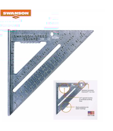 SWANSON - ESQUADRO 7 POLEGADAS COM BLUE BOOK E NIVEL TORPEDO