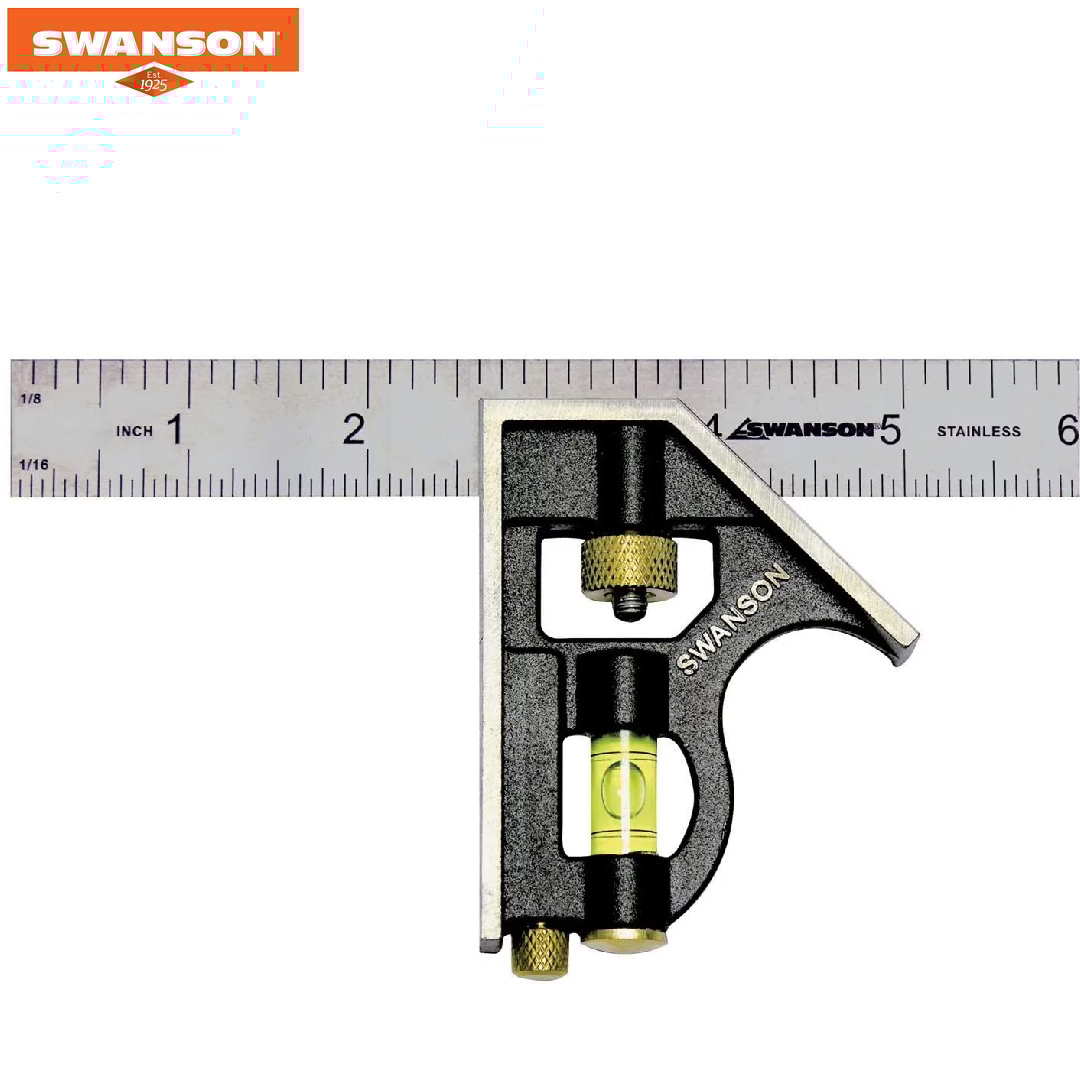 SWANSON - ESQUADRO COMBINADO - 15 CM - BLACK