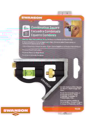 SWANSON - ESQUADRO COMBINADO - 15 CM - BLACK SWANSON - ESQUADRO COMBINADO - 15 CM - BLACK