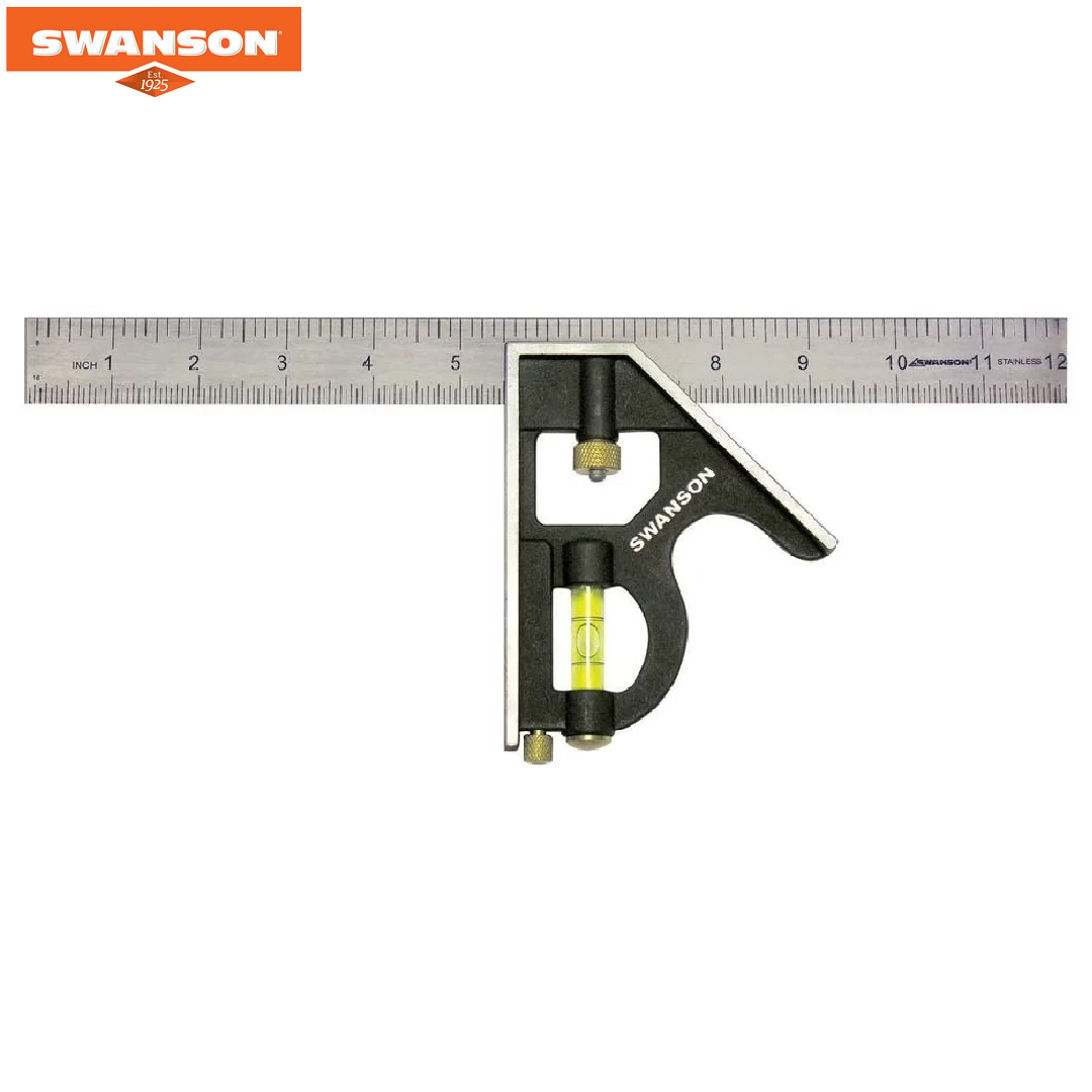 SWANSON - ESQUADRO COMBINADO - 30 CM - BLACK