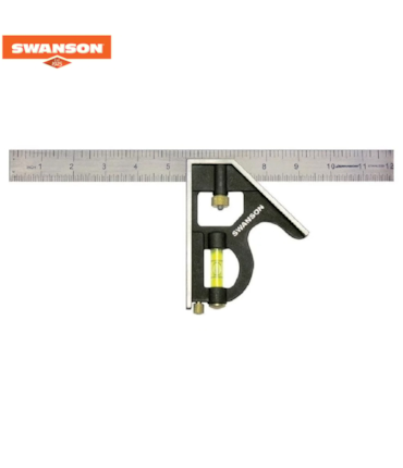 SWANSON - ESQUADRO COMBINADO - 30 CM - BLACK