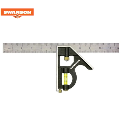 SWANSON - ESQUADRO COMBINADO - 30 CM - BLACK