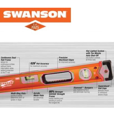 SWANSON - NÍVEL ILUMINADO - 24 POLEGADAS