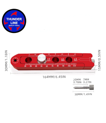 THUNDERLINE - COMPASSO UNIVERSAL EM ALUMÍNIO ANODIZADO