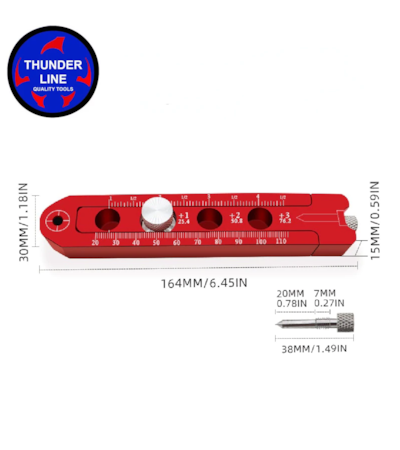 THUNDERLINE - COMPASSO UNIVERSAL EM ALUMÍNIO ANODIZADO