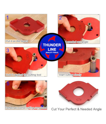 THUNDERLINE - CONJUNTO COM GABARITOS DE CANTOS EM ALUMÍNIO ANODIZADO THUNDERLINE - CONJUNTO COM GABARITOS DE CANTOS EM ALUMÍNIO ANODIZADO