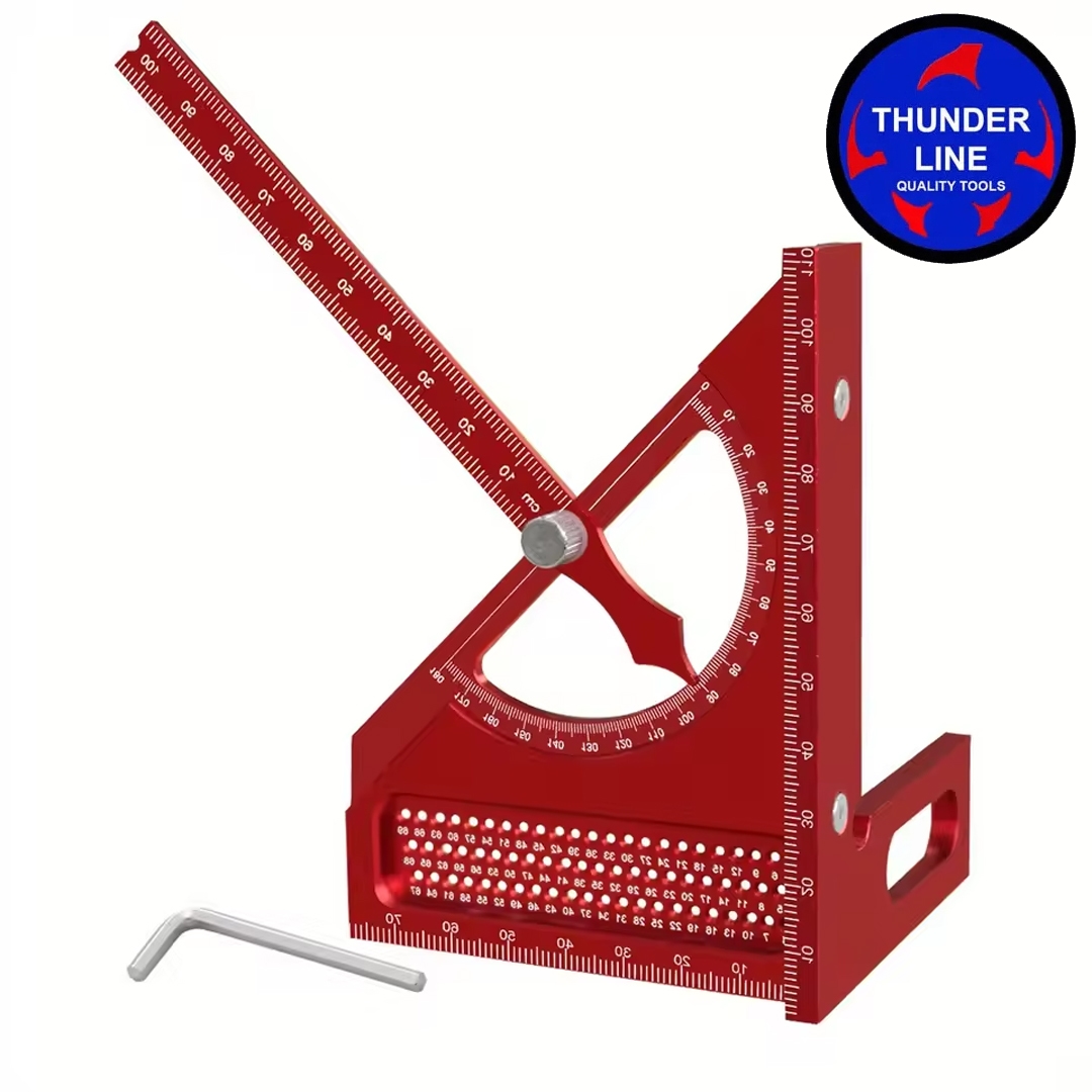 THUNDERLINE - ESQUADRO 3D COM TRANSFERIDOR DE ÂNGULOS - TIPO JAPONÊS