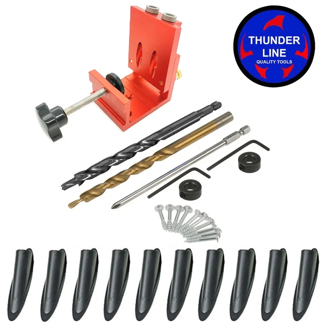 THUNDERLINE - GABARITO POCKET HOLE COM GRAMPO - EM ALUMÍNIO ANODIZADO
