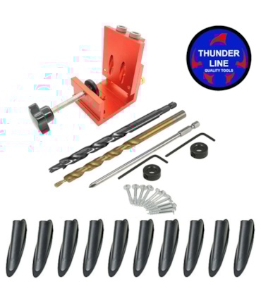 THUNDERLINE - GABARITO POCKET HOLE COM GRAMPO - EM ALUMÍNIO ANODIZADO