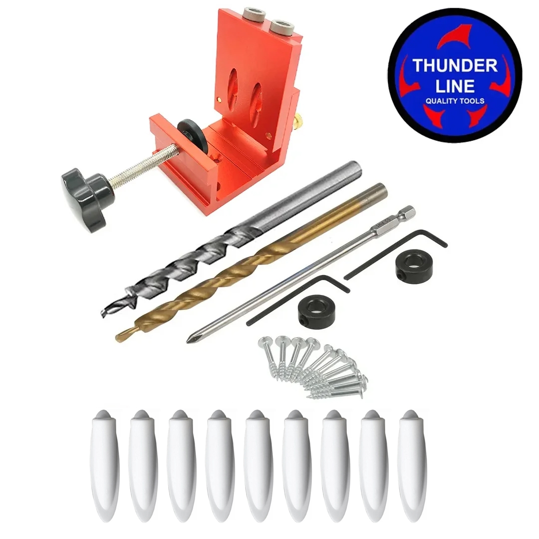 THUNDERLINE - GABARITO POCKET HOLE COM GRAMPO - EM ALUMÍNIO