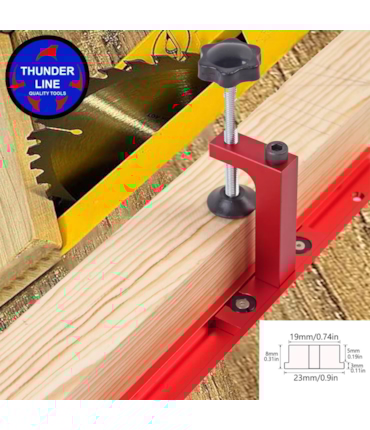 THUNDERLINE - GRAMPO PARA T-TRACK EM ALUMÍNIO ANODIZADO - 30MM THUNDERLINE - GRAMPO PARA T-TRACK EM ALUMÍNIO ANODIZADO - 30MM