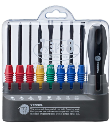 VESSEL - BALL GRIP - CHAVE JAPONESA MAGNÉTICA COM 8 BITS - TD-800 VESSEL - BALL GRIP - CHAVE JAPONESA MAGNÉTICA COM 8 BITS - TD-800