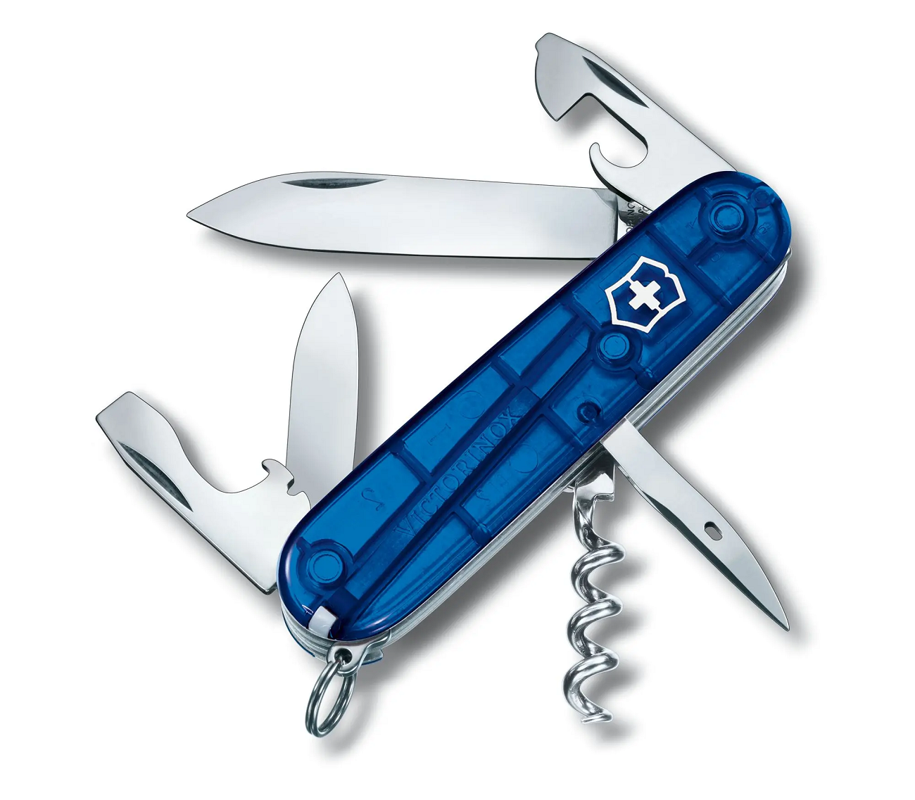 VICTORINOX - CANIVETE SPARTAN AZUL TRANSLÚCIDO 12 FUNÇÕES - Tools BR