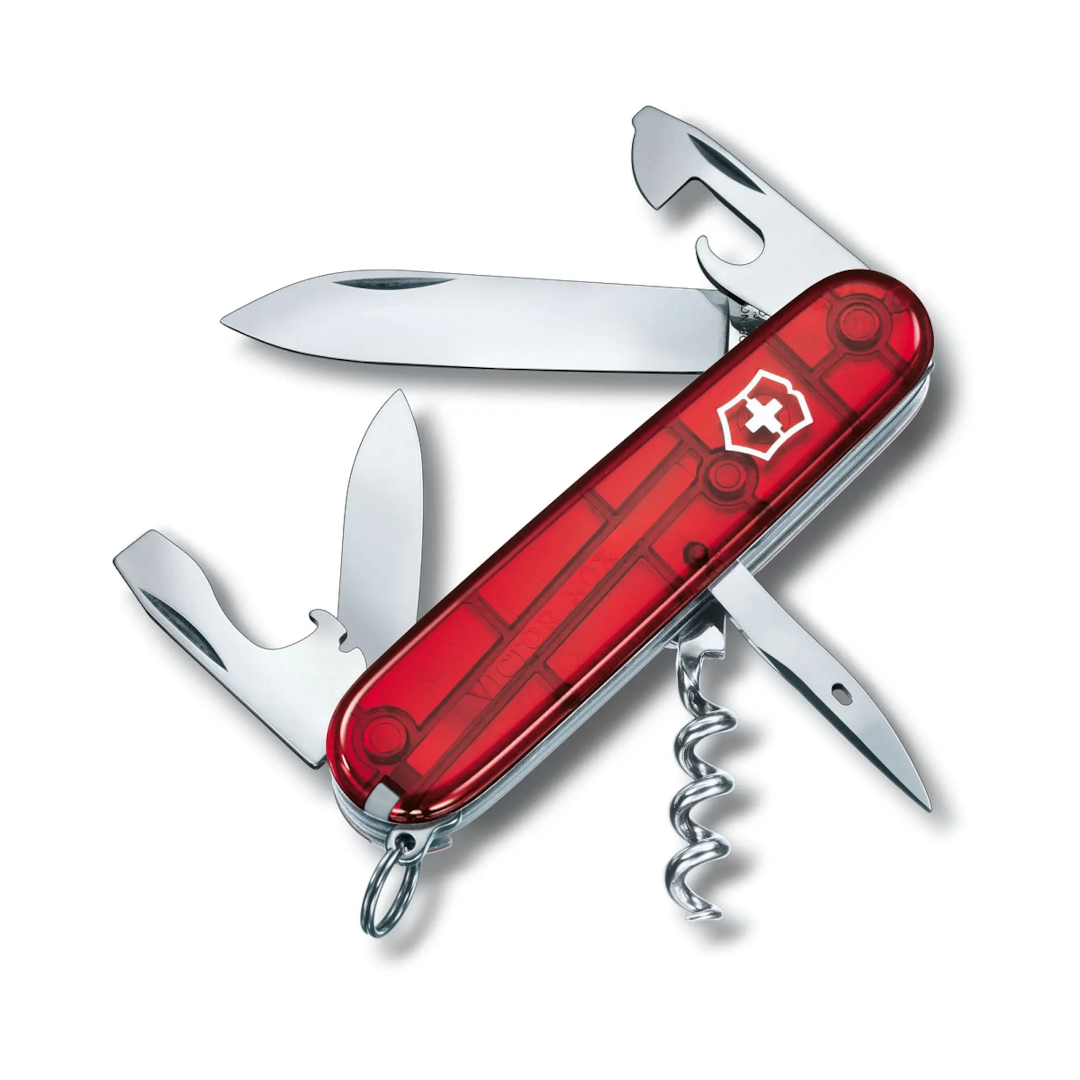 VICTORINOX - CANIVETE SPARTAN VERMELHO TRANSLÚCIDO 12 FUNÇÕES