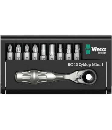 Wera Bit Check e Chave Catraca - 10 Peças Wera Bit Check e Chave Catraca - 10 Peças