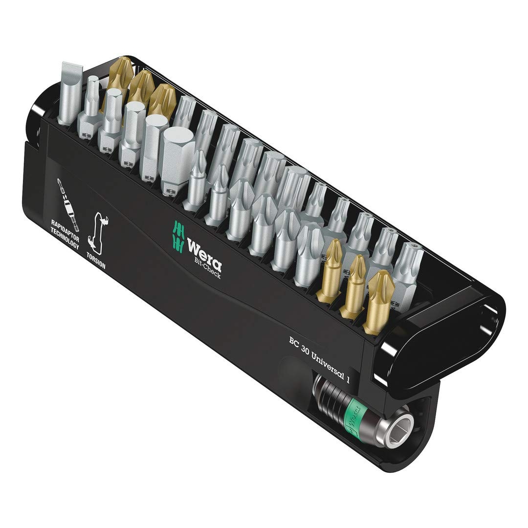 WERA - BIT CHECK METAL - CAIXA COM 30 BITS PROFISSIONAIS