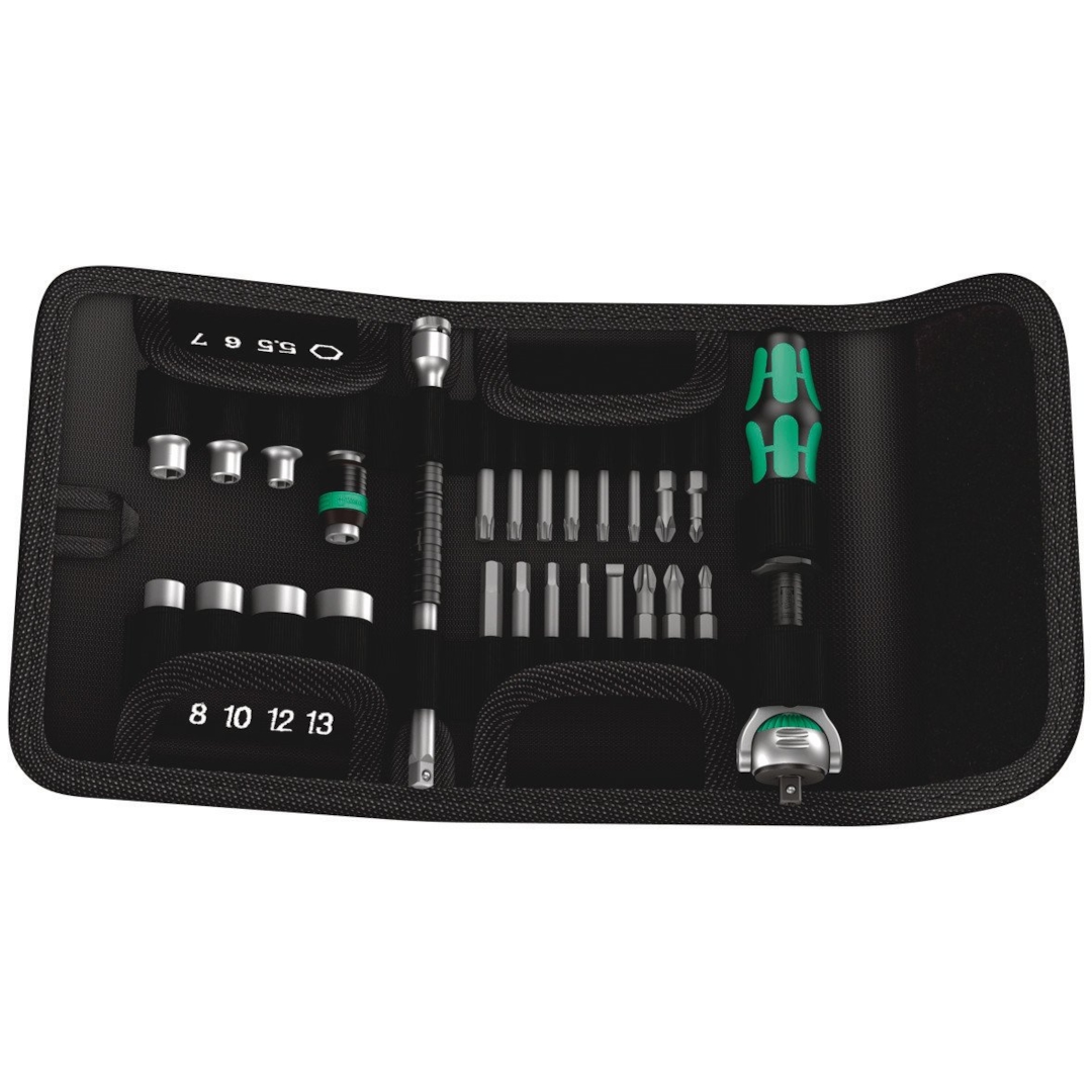 Wera Tools 26Pc Zyklop Ratchet ¼" Socket e Bits Métricos com Estojo