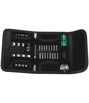 Wera Tools 26Pc Zyklop Ratchet ¼" Socket e Bits Métricos com Estojo Wera Tools 26Pc Zyklop Ratchet ¼" Socket e Bits Métricos com Estojo