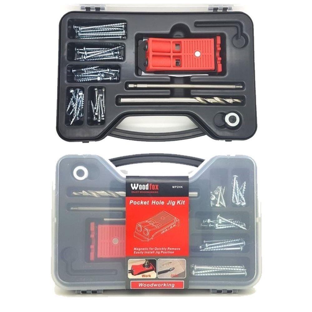 WOODFOX - POCKET JIG DUPLO - GABARITO PARA FURAÇÃO COM PONTEIRA