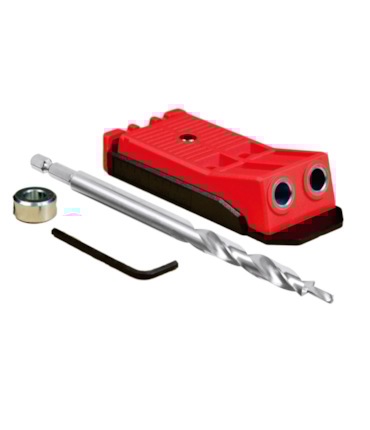 WOODFOX - COMBO POCKET JIG DUPLO - GABARITO PARA FURAÇÃO COM GRAMPO E 4 PONTEIRAS