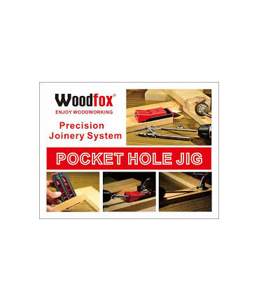 WOODFOX - COMBO POCKET JIG DUPLO - GABARITO PARA FURAÇÃO COM PONTEIRAS PHILLIPS, TORX E QUADRADA